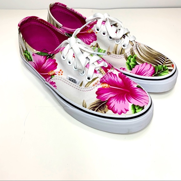 vans hawaiian floral shoes